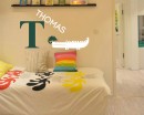 Alligator with Personalized Name Decal-Boys Name Decal -Customized Boy Wall Decal Nursery Animal Vinyl Lettering